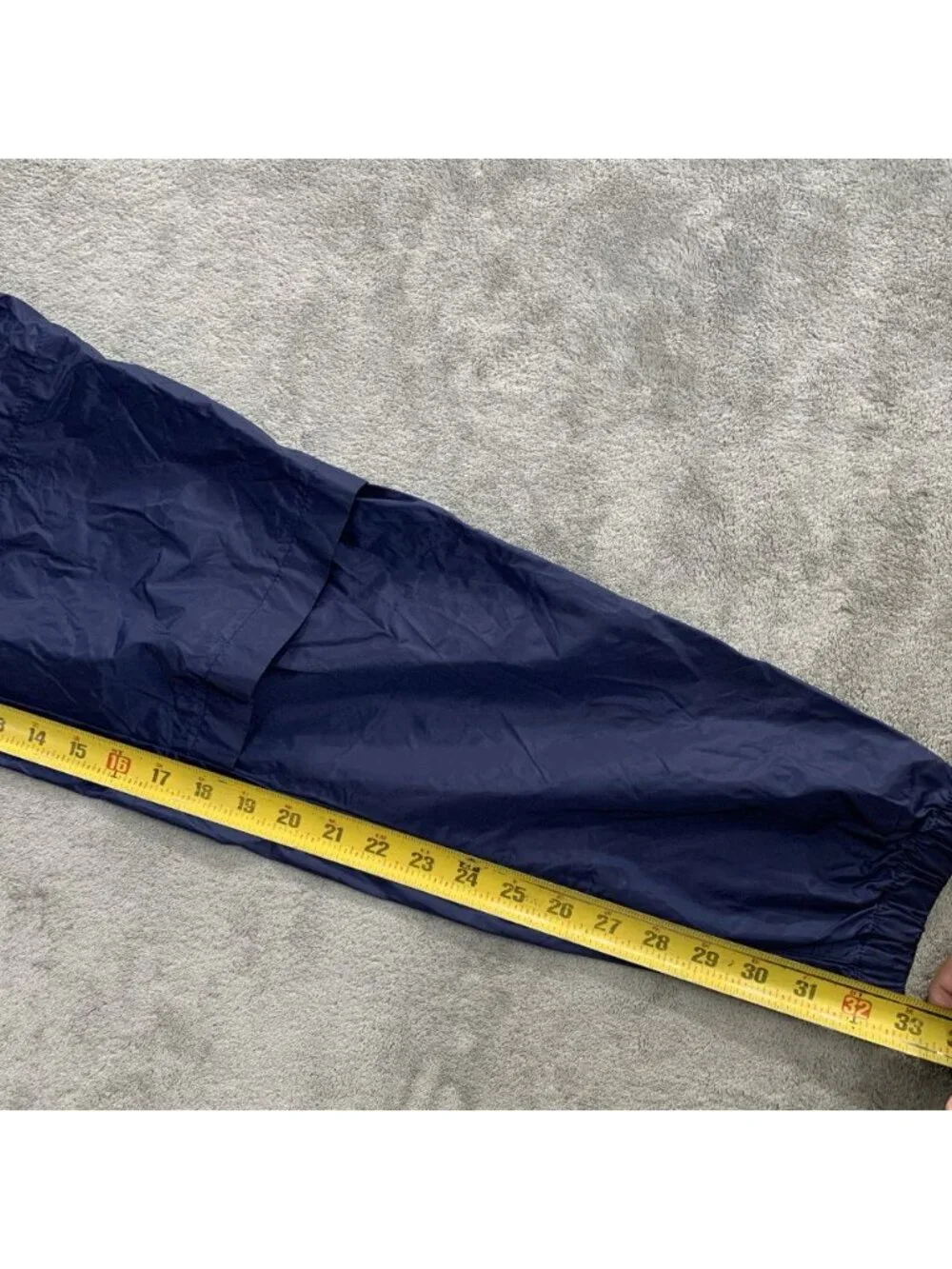 Vintage Nike Track Pants Mens Large Windbreaker Navy Blue Gray Tag 90’s Vented